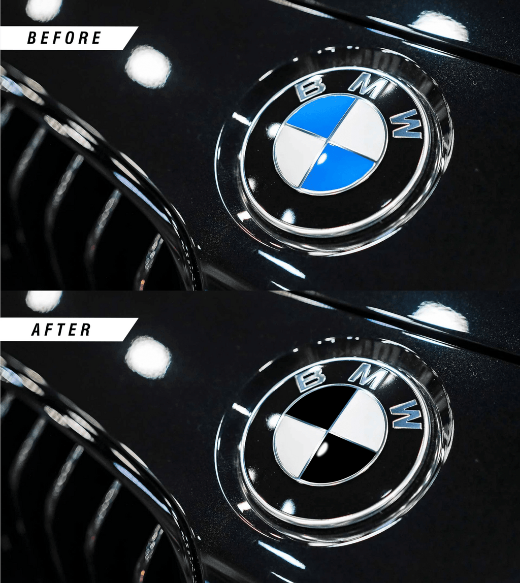 BMW F & G Series Blackout Full Car Badge Emblem Vinyl Overlays - AUTOID® - Reflector Inserts & Overlays - IPPS