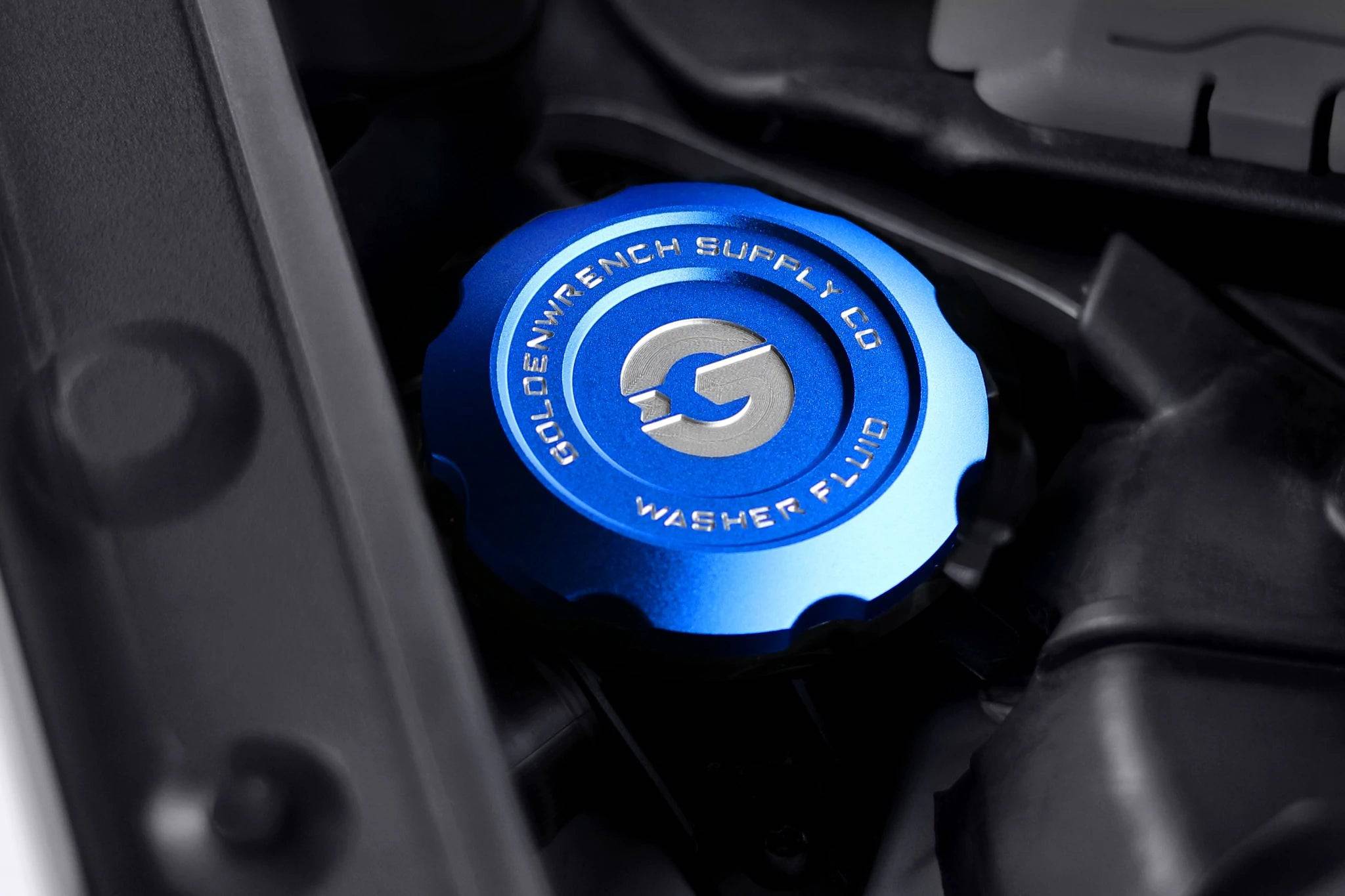 BMW F Series Billet Washer Fluid Cap by Goldenwrench - AUTOID® - Vehicle Dress Up Caps & Covers - Goldenwrench Supply