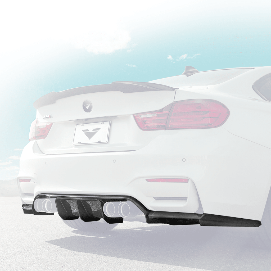 BMW F80/F81 M3 | F82/F83 M4 GTS Carbon Fiber Rear Diffuser by Vorsteiner - AUTOID® - Rear Diffusers - Vorsteiner