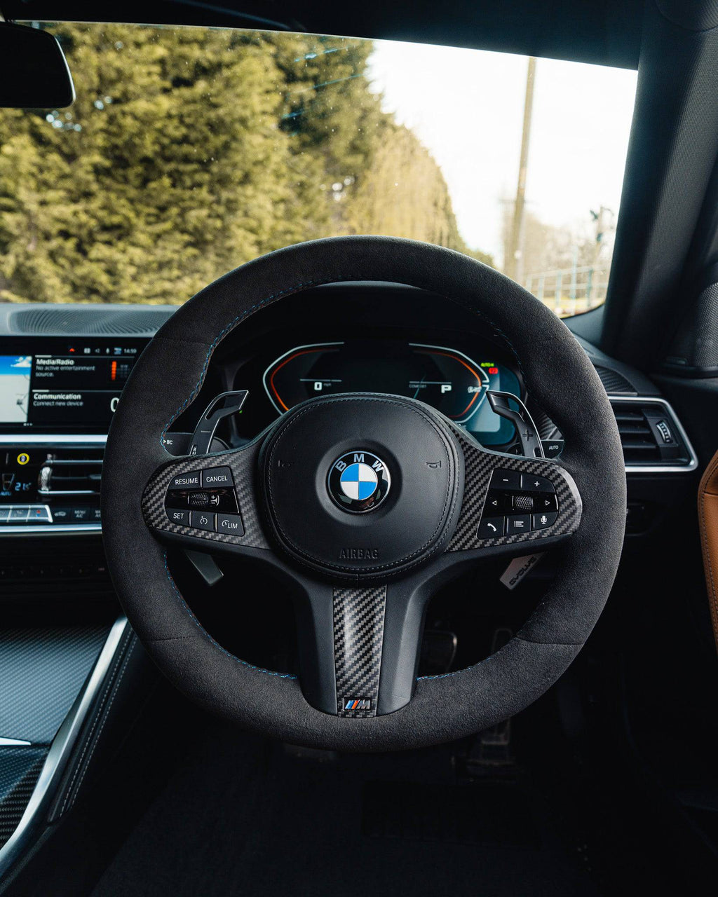 BMW G Series Full Alcantara Custom Steering Wheel by FORM - AUTOID® - Steering Wheels - FORM Industries