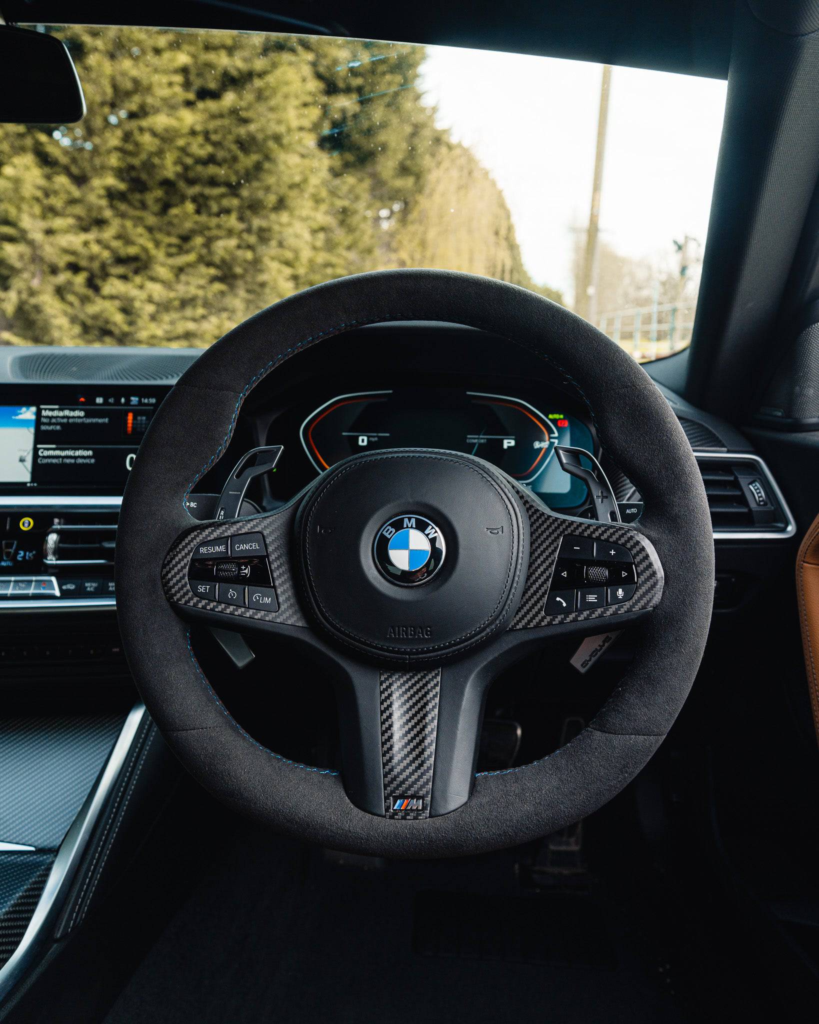 BMW G Series Full Alcantara Custom Steering Wheel by FORM - AUTOID® - Steering Wheels - FORM Industries