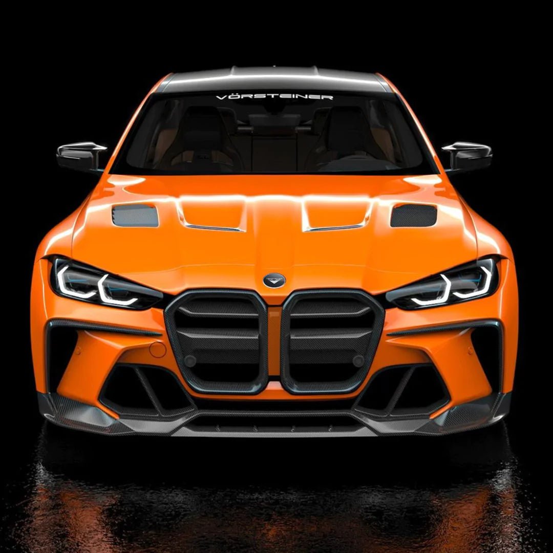 BMW G80 G81 M3 & G82 G83 M4 Carbon Fibre GTS - V Aero Bonnet by Vorsteiner (2020+) - AUTOID - Front Hood - Vorsteiner