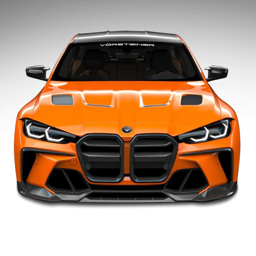 BMW G80 G81 M3 & G82 G83 M4 Carbon Fibre GTS - V Aero Front Bumper by Vorsteiner (2020+) - AUTOID - Front & Rear Bumpers - Vorsteiner