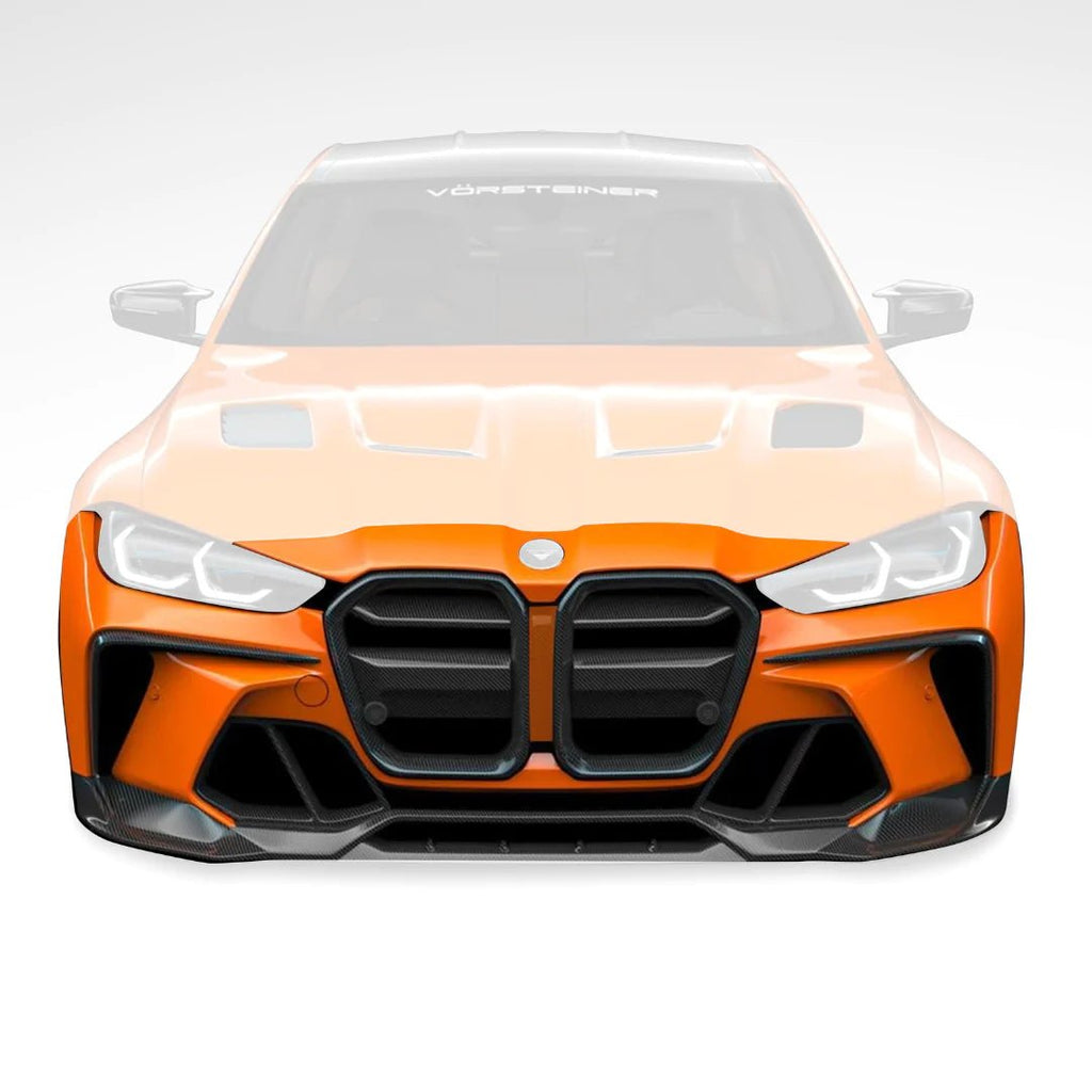BMW G80 G81 M3 & G82 G83 M4 Carbon Fibre GTS-V Aero Front Bumper by Vorsteiner (2020+) - AUTOID® - Front & Rear Bumpers - Vorsteiner