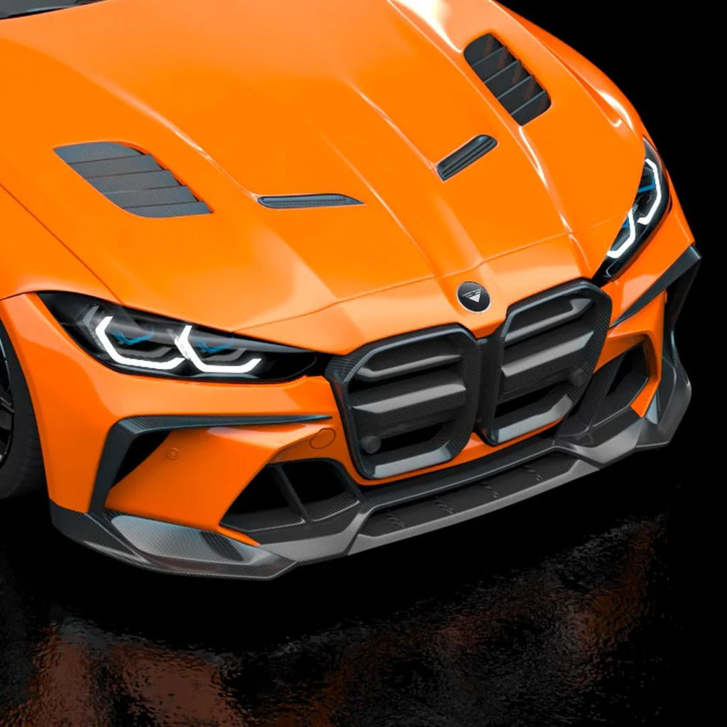 BMW G80 G81 M3 & G82 G83 M4 Carbon Fibre GTS-V Aero Front Bumper by Vorsteiner (2020+) - AUTOID® - Front & Rear Bumpers - Vorsteiner