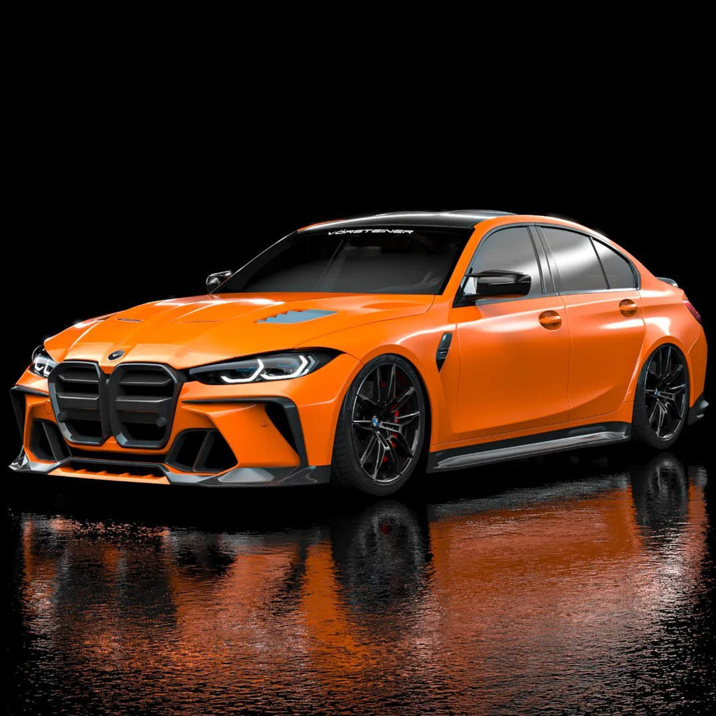 BMW G80 G81 M3 & G82 G83 M4 Carbon Fibre GTS-V Aero Front Bumper by Vorsteiner (2020+) - AUTOID® - Front & Rear Bumpers - Vorsteiner
