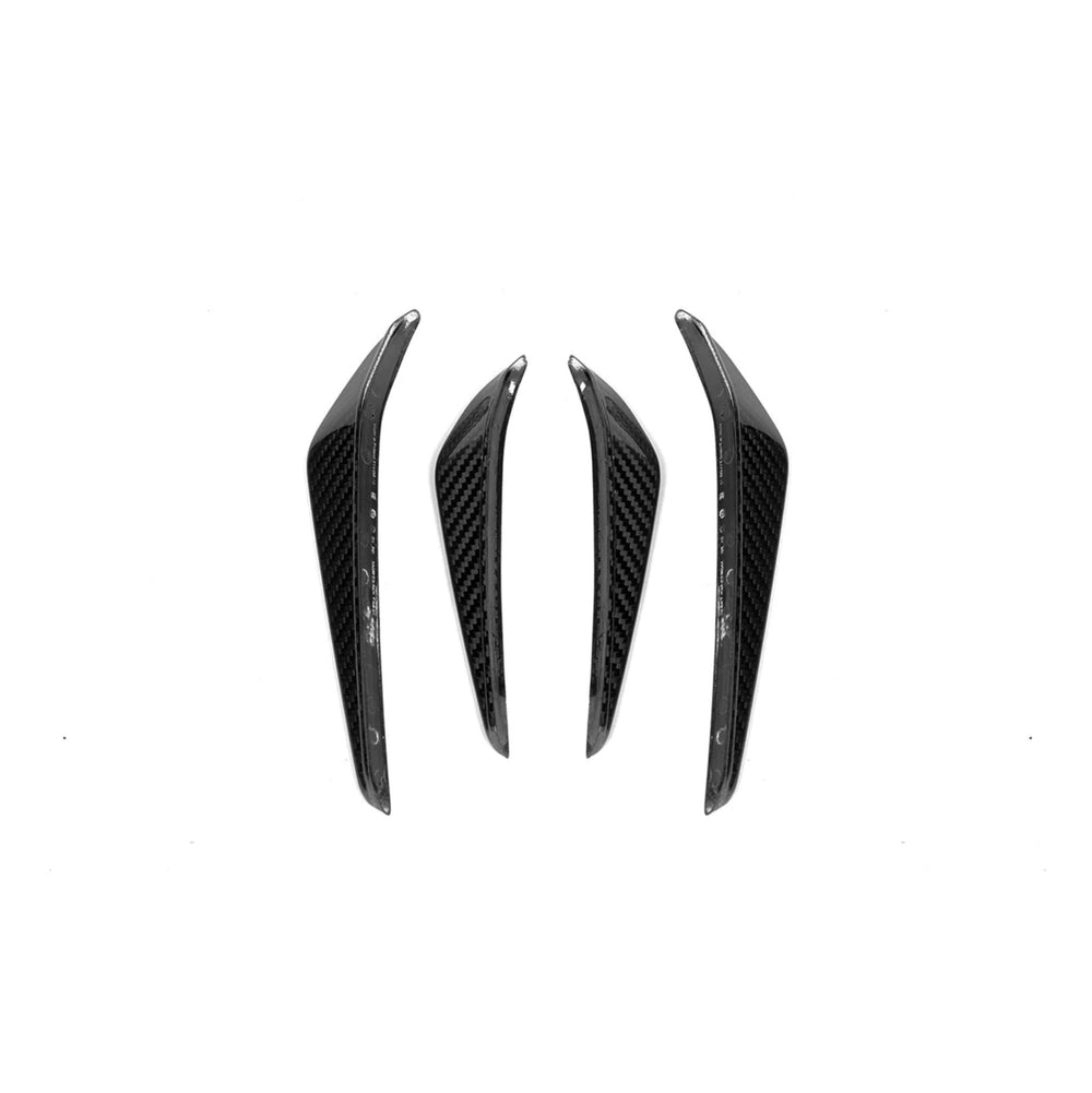 BMW G80 G81 M3 & G82 G83 M4 Pre - Preg Carbon Fibre Front Canard Trims by TRE (2021+) - AUTOID - Bumper Inserts & Trim - TRE