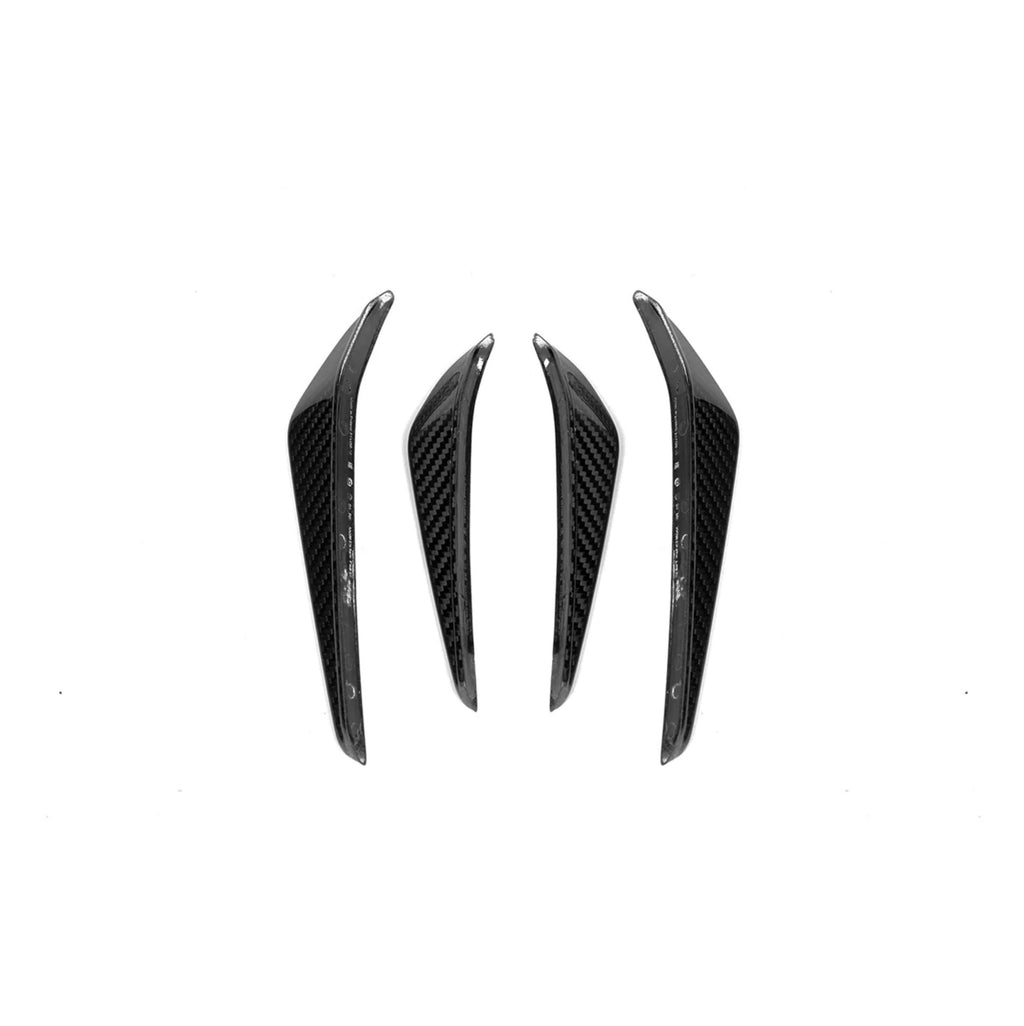 BMW G80 G81 M3 & G82 G83 M4 Pre - Preg Carbon Fibre Front Canard Trims by TRE (2021+) - AUTOID - Bumper Inserts & Trim - TRE