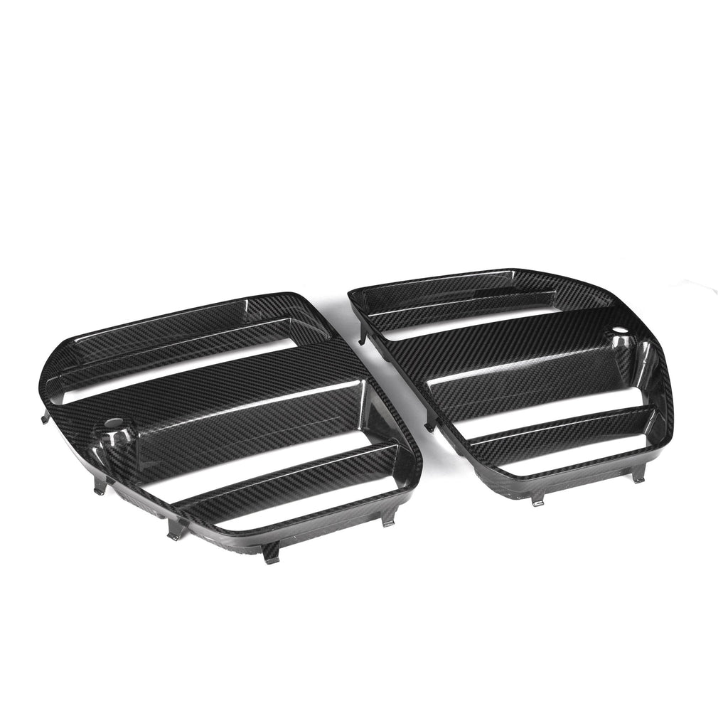 BMW G80 G81 M3 & G82 G83 M4 Pre-Preg Carbon Fibre GT Front Kidney Grilles by FORM (2021+) - AUTOID® - Front Grille - FORM Industries