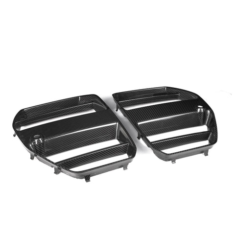 BMW G80 G81 M3 & G82 G83 M4 Pre-Preg Carbon Fibre GT Front Kidney Grilles by FORM (2021+) - AUTOID® - Front Grille - FORM Industries