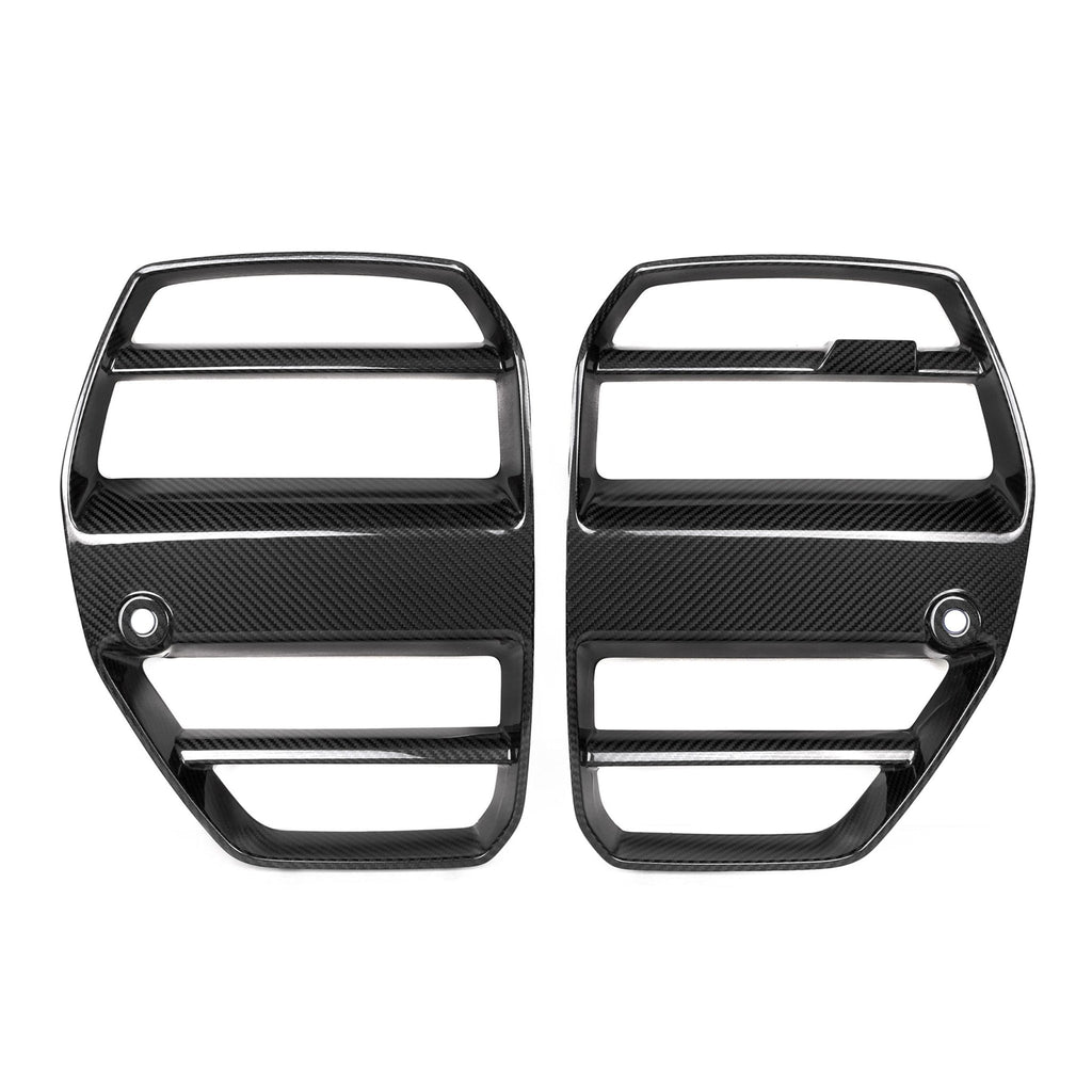 BMW G80 G81 M3 & G82 G83 M4 Pre-Preg Carbon Fibre GT Front Kidney Grilles by FORM (2021+) - AUTOID® - Front Grille - FORM Industries