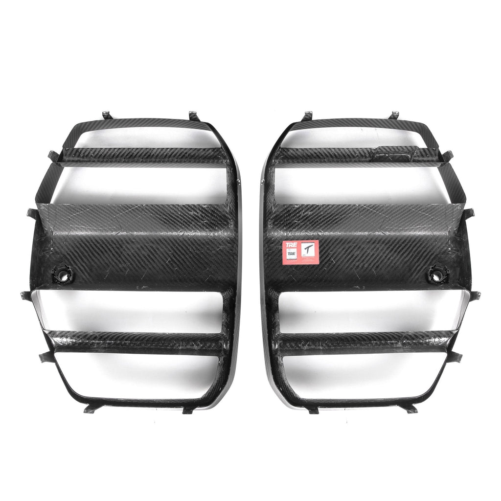 BMW G80 G81 M3 & G82 G83 M4 Pre-Preg Carbon Fibre GT Front Kidney Grilles by FORM (2021+) - AUTOID® - Front Grille - FORM Industries