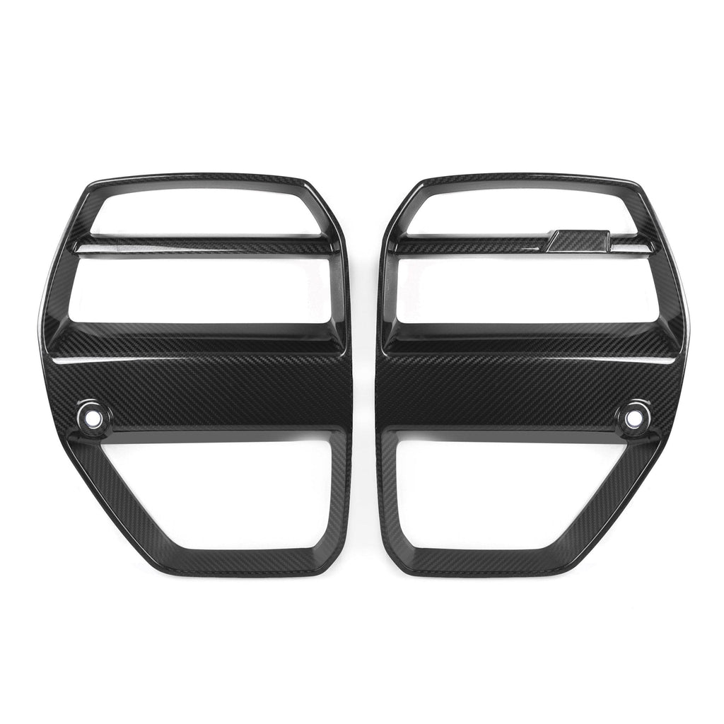 BMW G80 G81 M3 & G82 G83 M4 Pre-Preg Carbon Fibre GT Front Kidney Grilles by FORM (2021+) - AUTOID® - Front Grille - FORM Industries