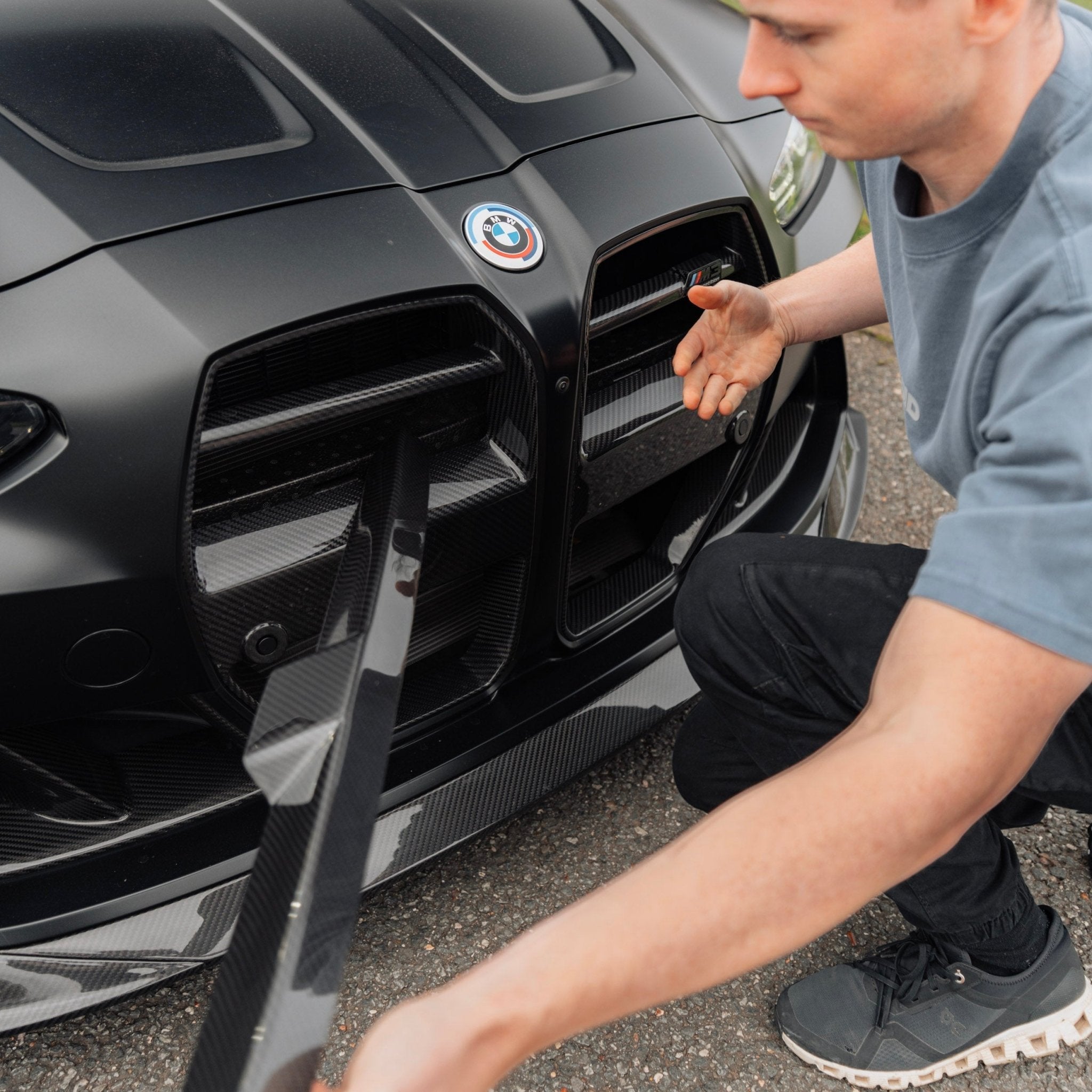 BMW G80 G81 M3 & G82 G83 M4 Pre-Preg Carbon Fibre PR-1 Foam Crash Bar Cover by TREVORA (2021+) - AUTOID® - Rear Diffusers - TREVORA