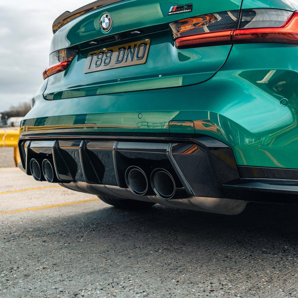 BMW G80 G81 M3 & G82 G83 M4 Pre-Preg Carbon Fibre Rear Diffuser by FORM (2021+) - AUTOID® - Rear Diffusers - FORM Industries