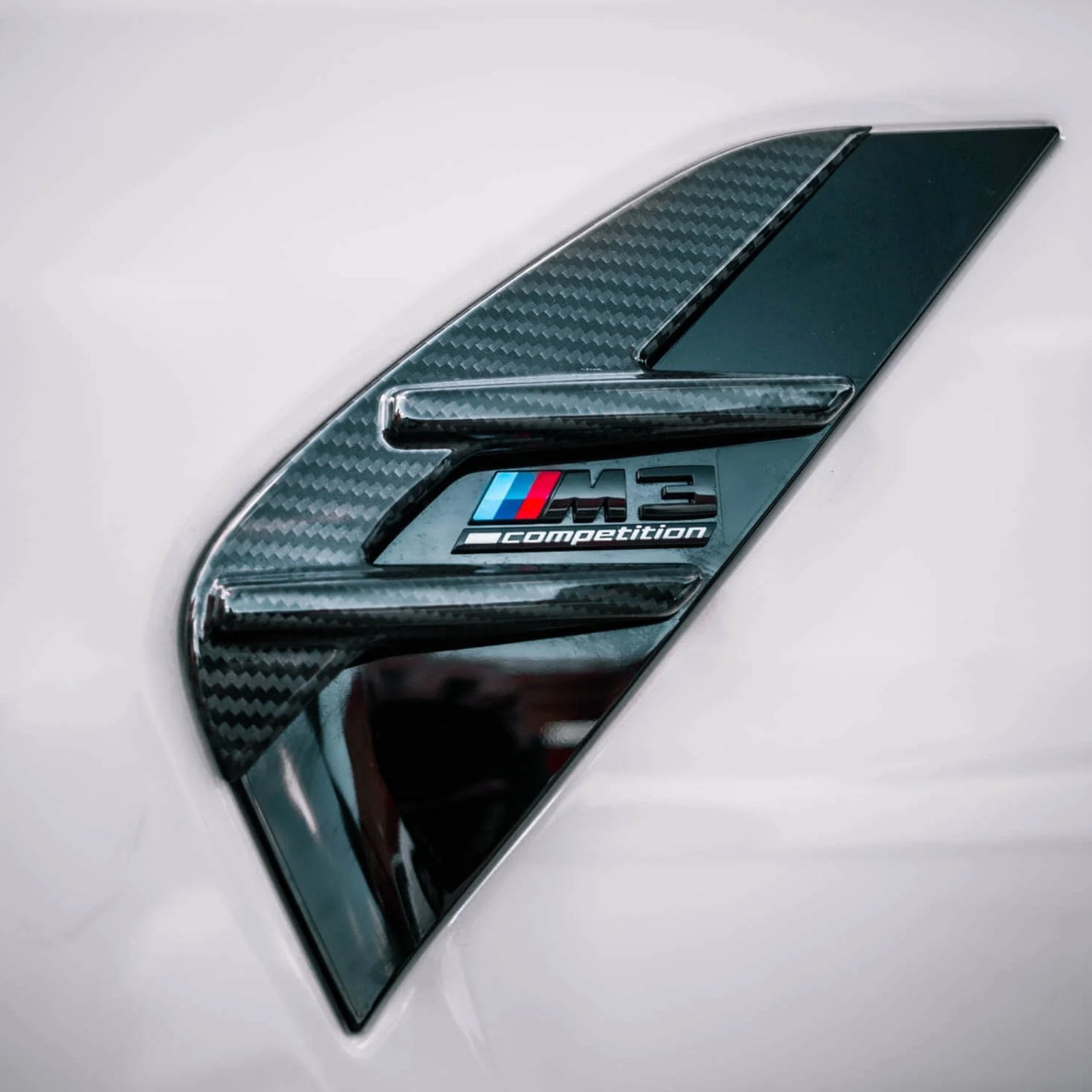 BMW G80 G81 M3 & G82 G83 M4 Pre-Preg Carbon Fibre Side Fender Trim Covers by FORM (2021+) - AUTOID® - Fender Trim - FORM Industries