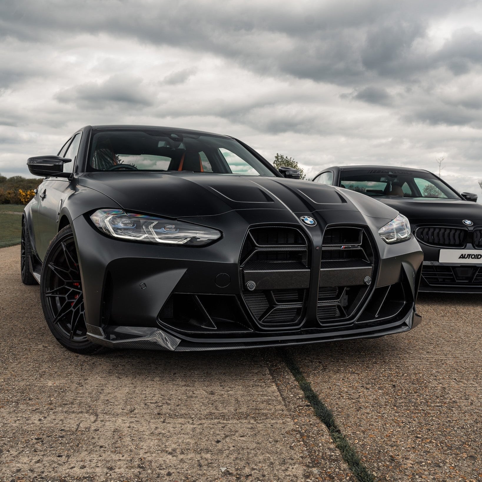 BMW G80 G81 M3 & G82 G83 M4 Pre-Preg Carbon Fibre T-CSL Front Kidney Grilles by FORM (2021+) - AUTOID® - Front Grille - FORM Industries