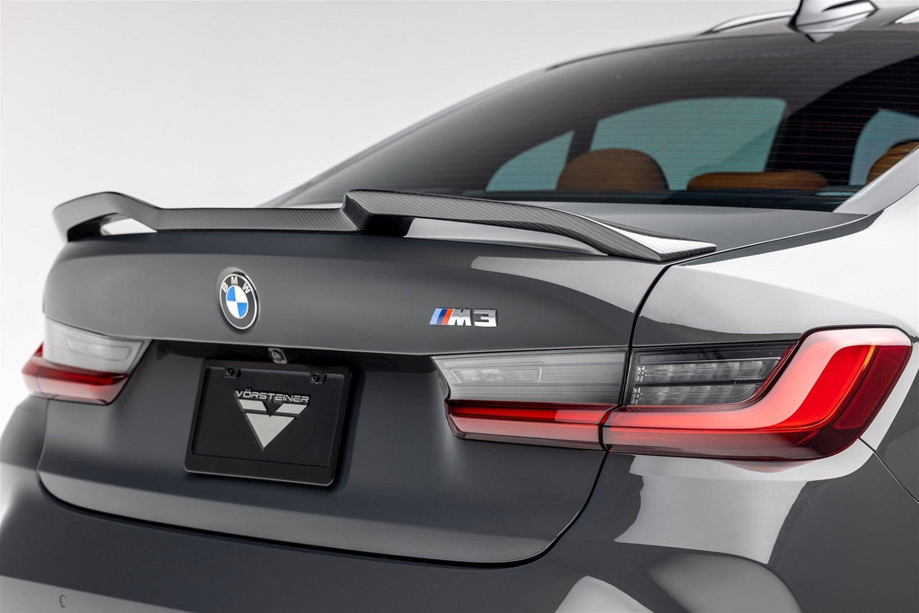 BMW G80 M3 Carbon Fibre VRS Aero Decklid Spoiler by Vorsteiner (2020+) - AUTOID® - Rear Spoilers - Vorsteiner