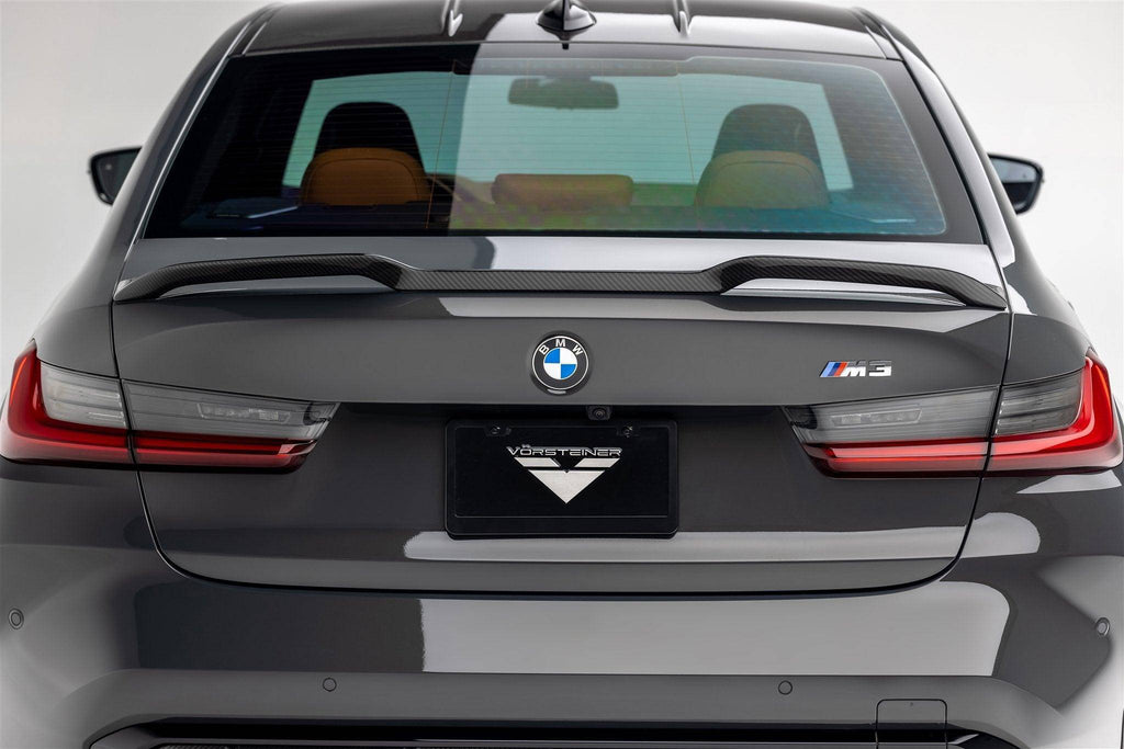 BMW G80 M3 Carbon Fibre VRS Aero Decklid Spoiler by Vorsteiner (2020+) - AUTOID® - Rear Spoilers - Vorsteiner