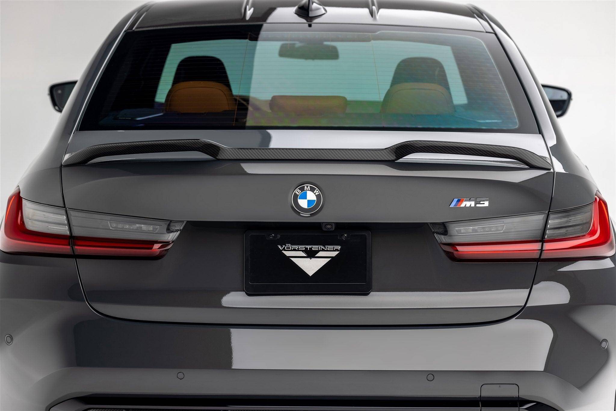BMW G80 M3 Carbon Fibre VRS Aero Decklid Spoiler by Vorsteiner (2020+) - AUTOID® - Rear Spoilers - Vorsteiner