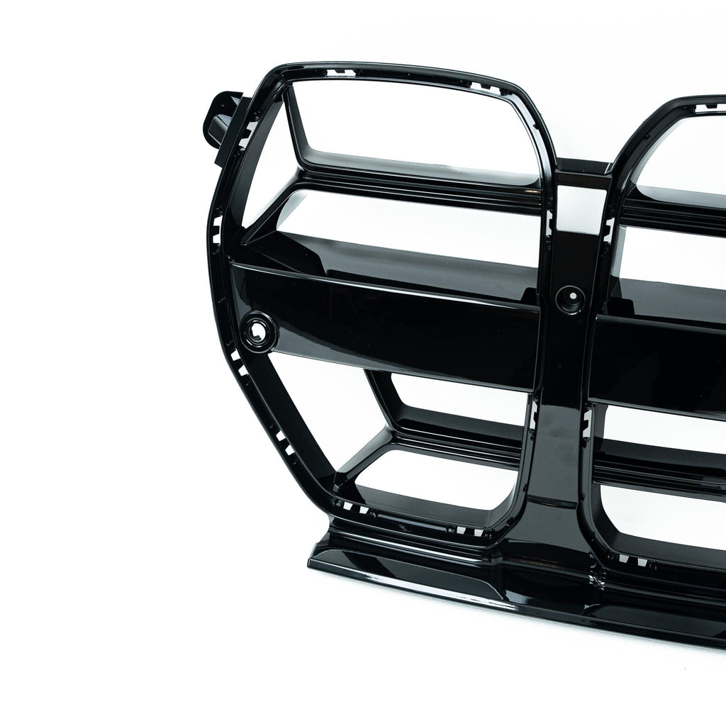 BMW G80 M3 & G82 M4 Gloss Black E-CSL Style Front Kidney Grilles with ACC by FORM (2021+) - AUTOID® - Front Grille - FORM Industries