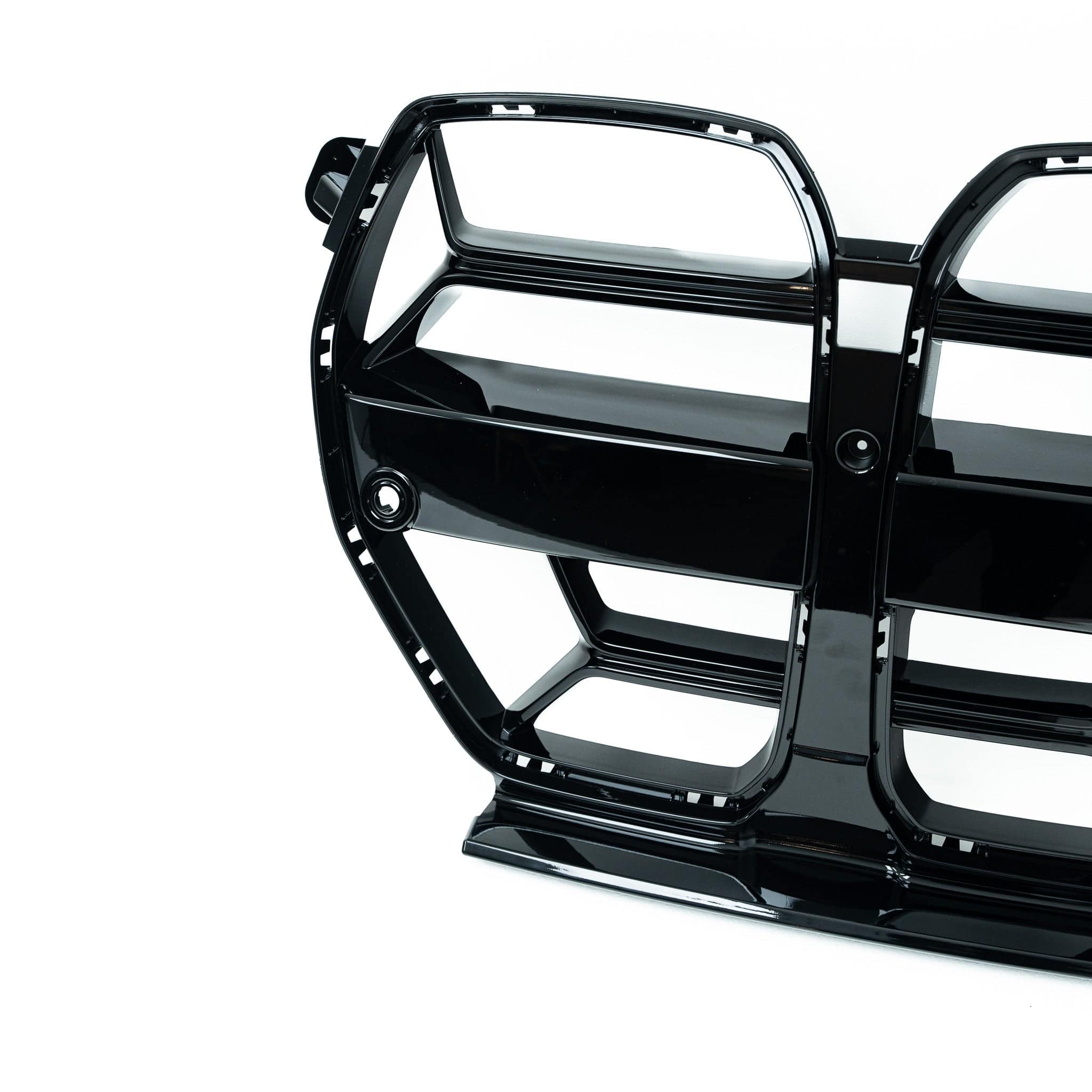 BMW G80 M3 & G82 M4 Gloss Black E-CSL Style Front Kidney Grilles with ACC by FORM (2021+) - AUTOID® - Front Grille - FORM Industries