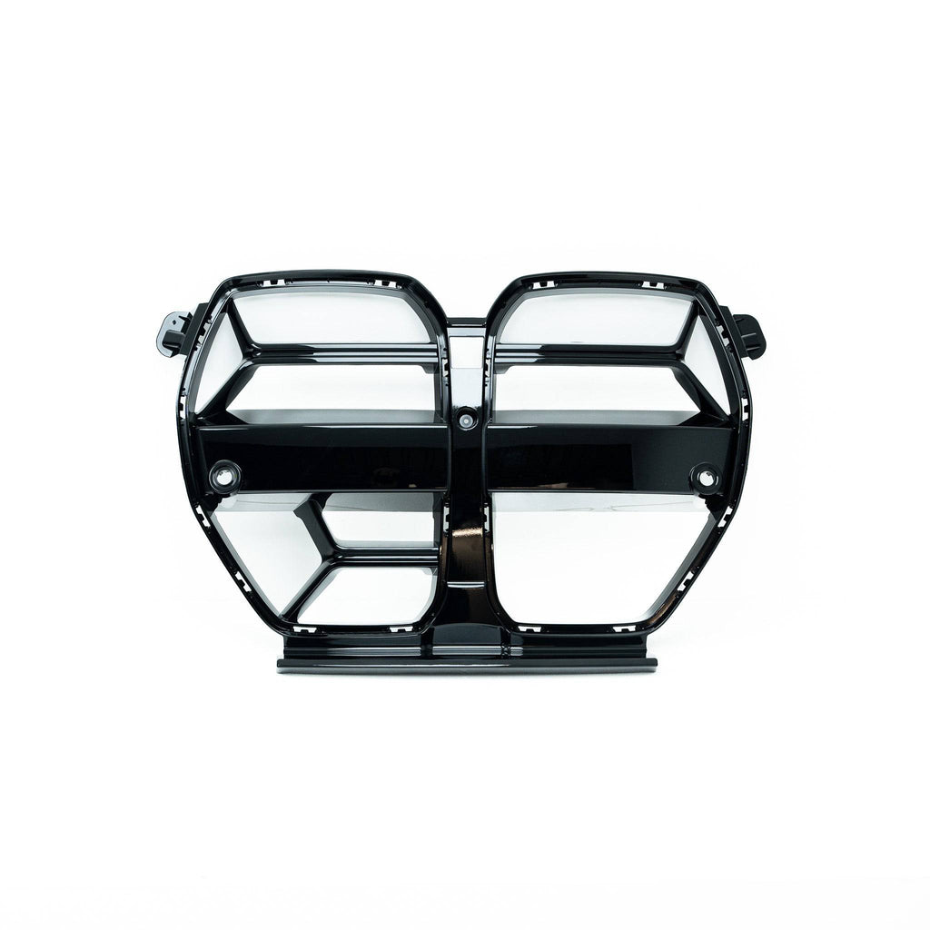 BMW G80 M3 & G82 M4 Gloss Black E-CSL Style Front Kidney Grilles with ACC by FORM (2021+) - AUTOID® - Front Grille - FORM Industries