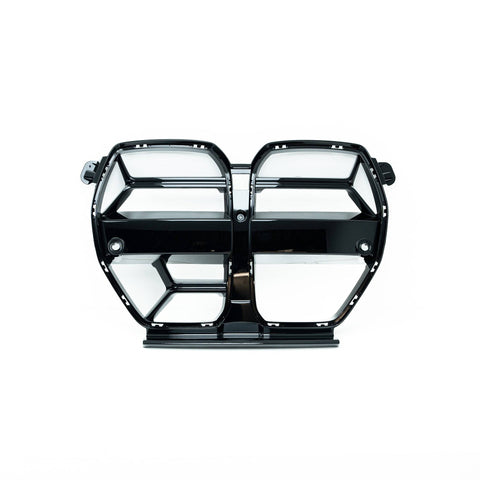 BMW G80 M3 & G82 M4 Gloss Black E-CSL Style Front Kidney Grilles with ACC by FORM (2021+) - AUTOID® - Front Grille - FORM Industries
