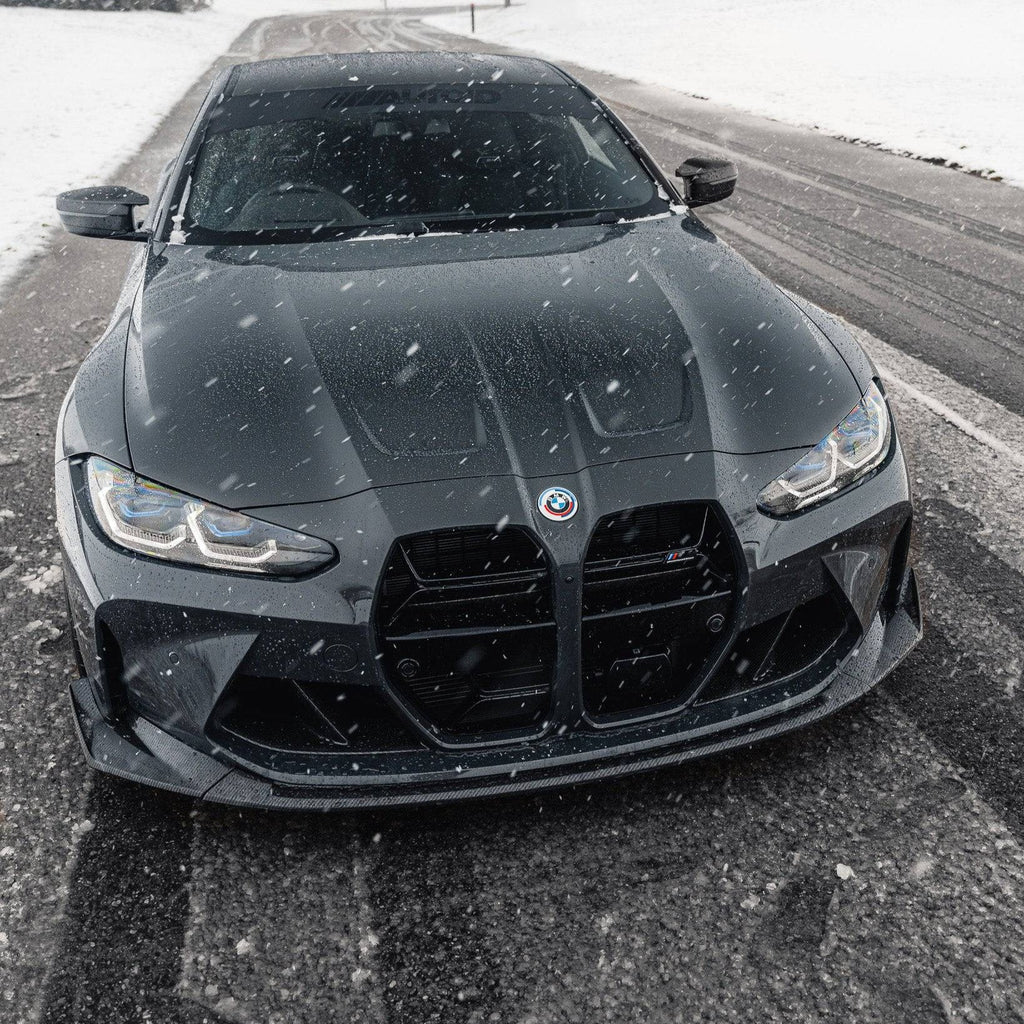 BMW G80 M3 & G82 M4 Gloss Black E-CSL Style Front Kidney Grilles with ACC by FORM (2021+) - AUTOID® - Front Grille - FORM Industries