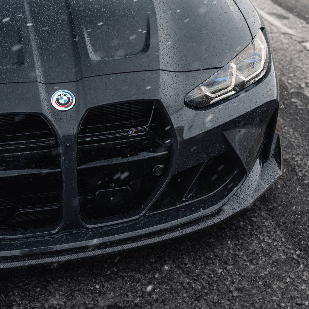 BMW G80 M3 & G82 M4 Gloss Black E-CSL Style Front Kidney Grilles with ACC by FORM (2021+) - AUTOID® - Front Grille - FORM Industries