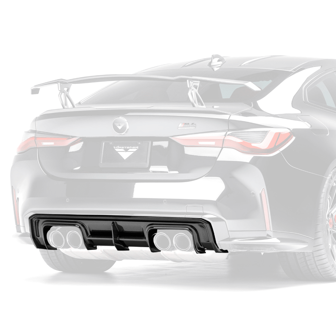 BMW G82/G83 M4 Carbon Fiber Rear Diffuser by Vorsteiner - AUTOID® - Rear Diffusers - Vorsteiner