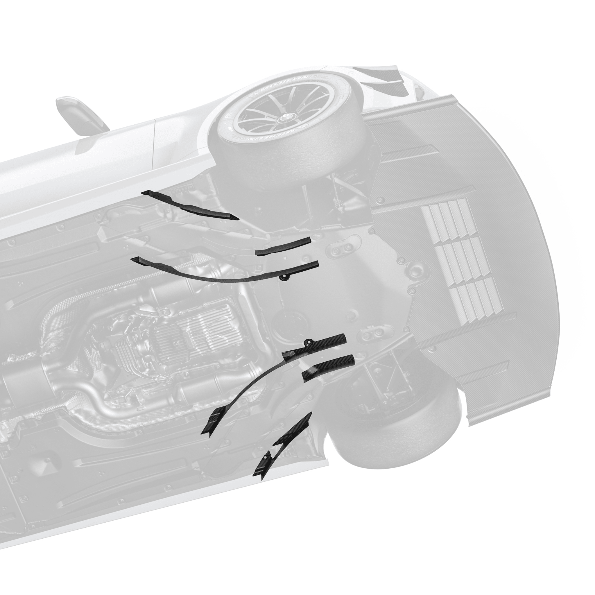 BMW G87 M2 ARD Prepreg Race Undervanes by Adro - AUTOID® - Undervanes - Adro
