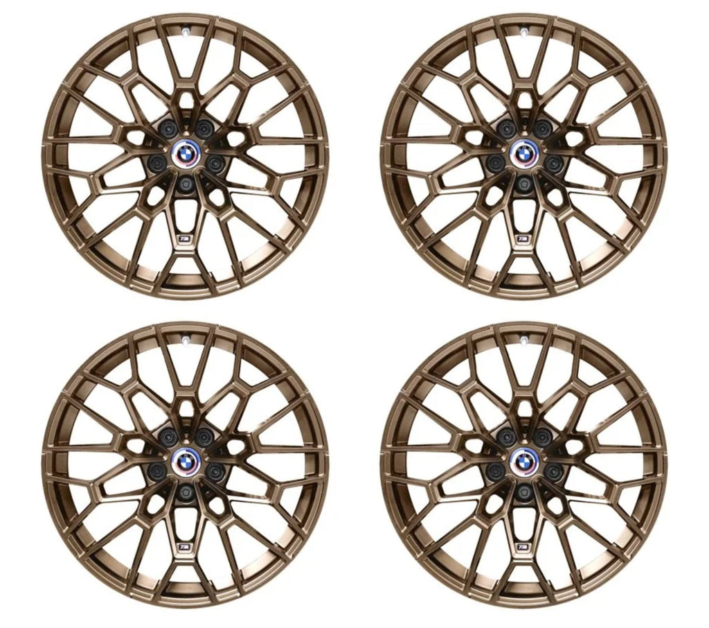 BMW G87 M2, G80 M3 & G82 M4 827M Gold Bronze Genuine M Performance Wheels (2021+) - AUTOID® - Forged Wheels - BMW M Performance