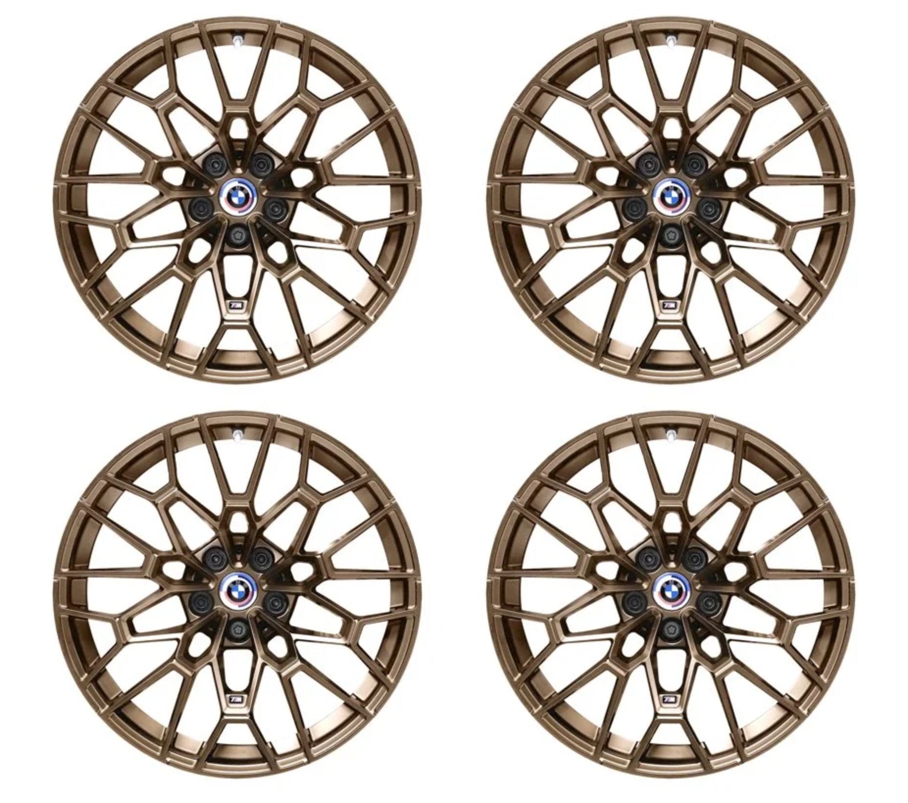 BMW G87 M2, G80 M3 & G82 M4 827M Gold Bronze Genuine M Performance Wheels (2021+) - AUTOID® - Forged Wheels - BMW M Performance