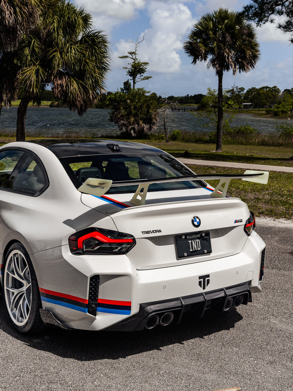 BMW G87 M2 TR87 Pre-preg Carbon Fibre Rear Bumper Winglets by TREVORA (2023+) - AUTOID® - Side Skirts & Winglets - TREVORA