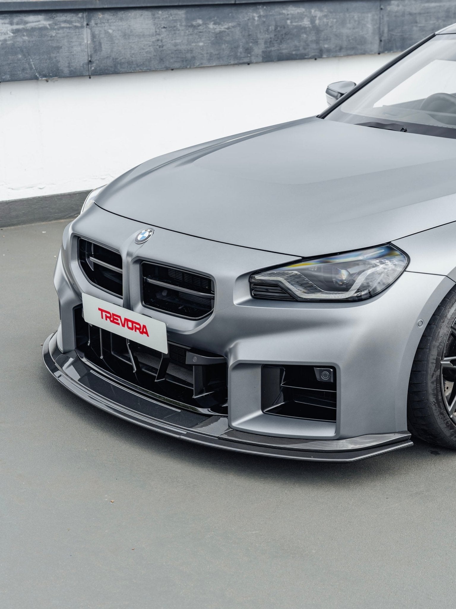 BMW G87 M2 TR87 Track Pre-Preg Carbon Fibre Front Splitter by TREVORA (2023+) - AUTOID® - Front Lips & Splitters - TREVORA