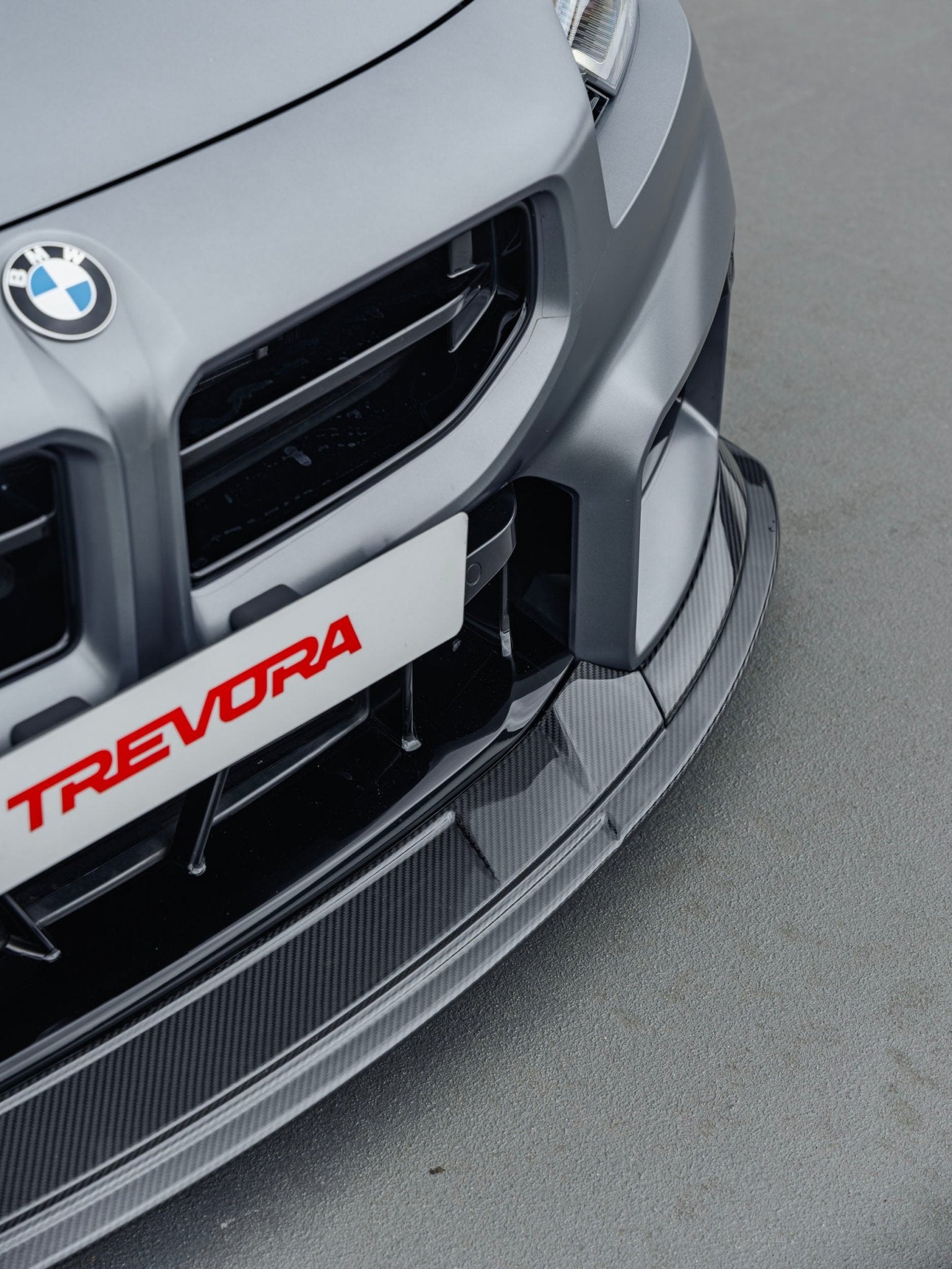 BMW G87 M2 TR87 Track Pre-Preg Carbon Fibre Front Splitter by TREVORA (2023+) - AUTOID® - Front Lips & Splitters - TREVORA