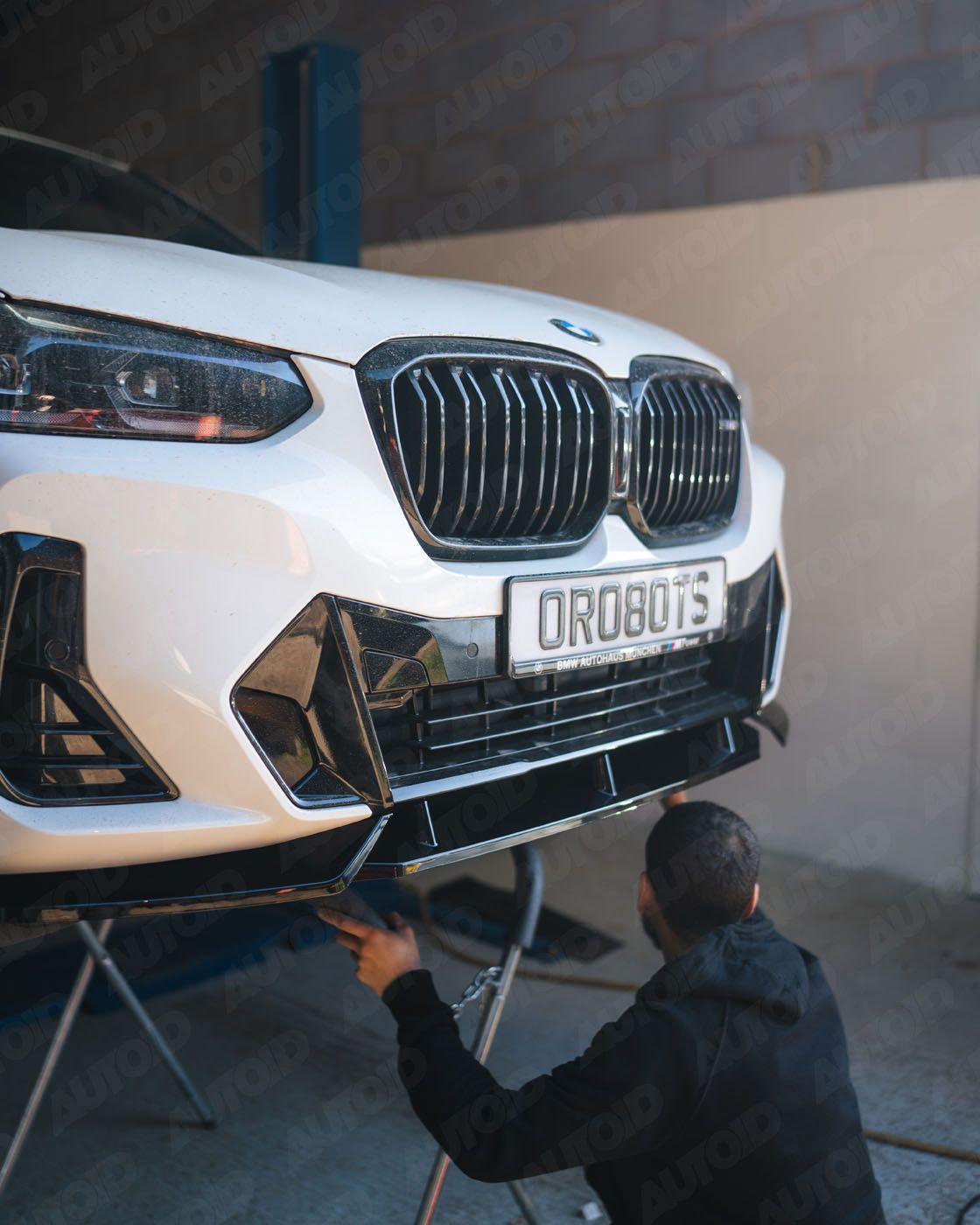 BMW iX3, X3 LCI G01 & X4 LCI G02 Gloss Black Competition Front Splitter by FORM (2021-2024) - AUTOID® - Front Lips & Splitters - FORM Industries