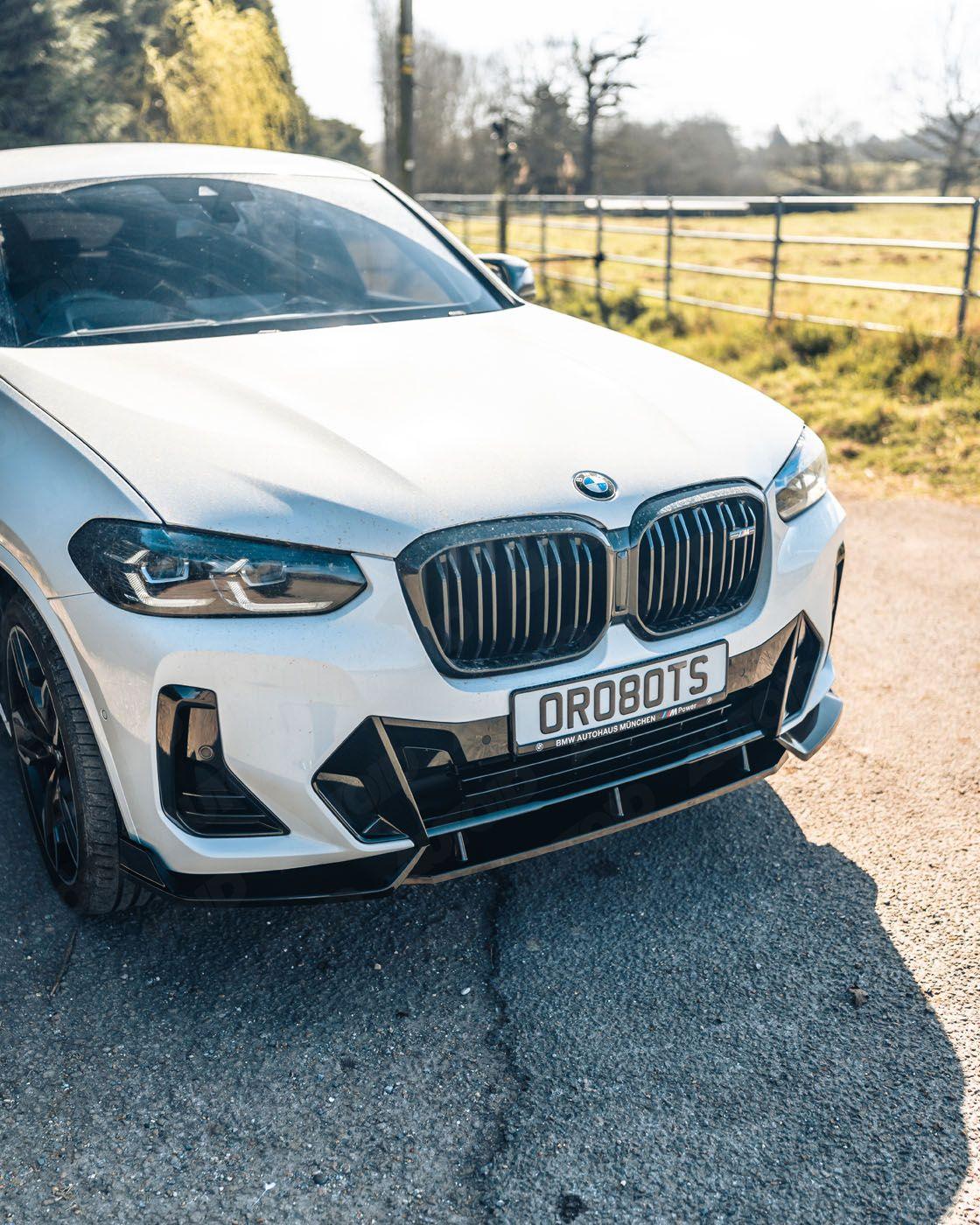 BMW iX3, X3 LCI G01 & X4 LCI G02 Gloss Black Competition Front Splitter by FORM (2021-2024) - AUTOID® - Front Lips & Splitters - FORM Industries