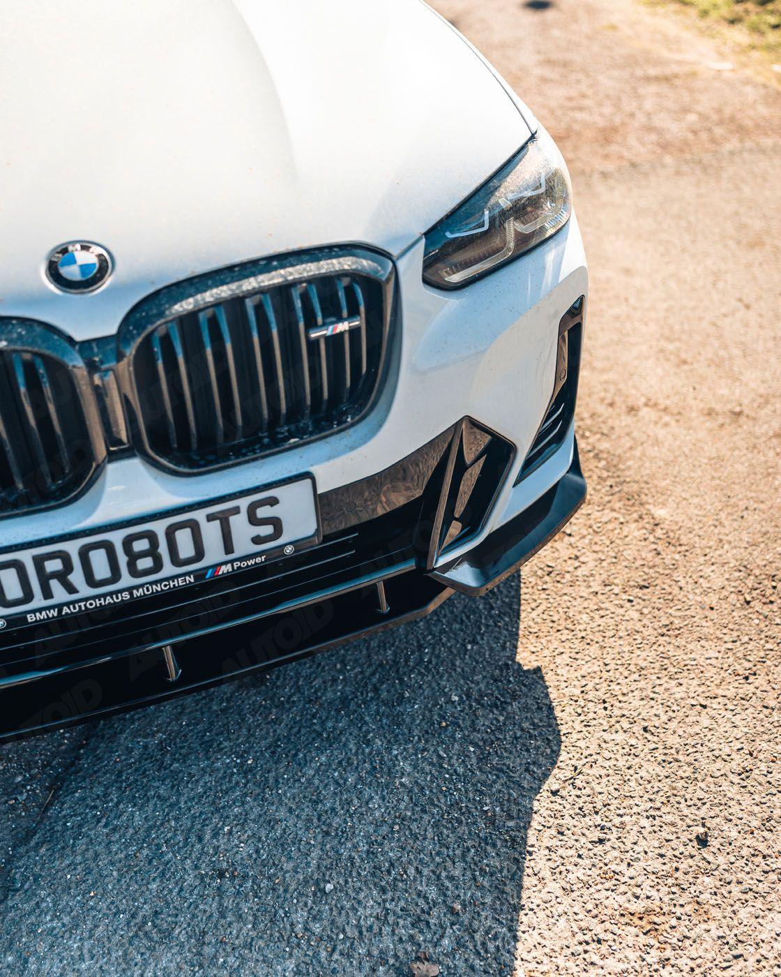 BMW iX3, X3 LCI G01 & X4 LCI G02 Gloss Black Competition Front Splitter by FORM (2021-2024) - AUTOID® - Front Lips & Splitters - FORM Industries