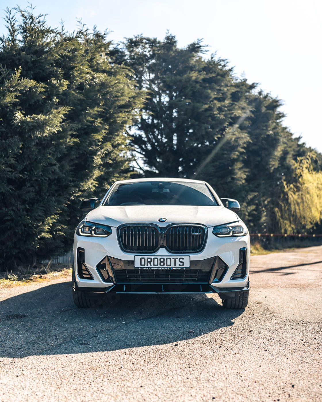 BMW iX3, X3 LCI G01 & X4 LCI G02 Gloss Black Competition Front Splitter by FORM (2021-2024) - AUTOID® - Front Lips & Splitters - FORM Industries