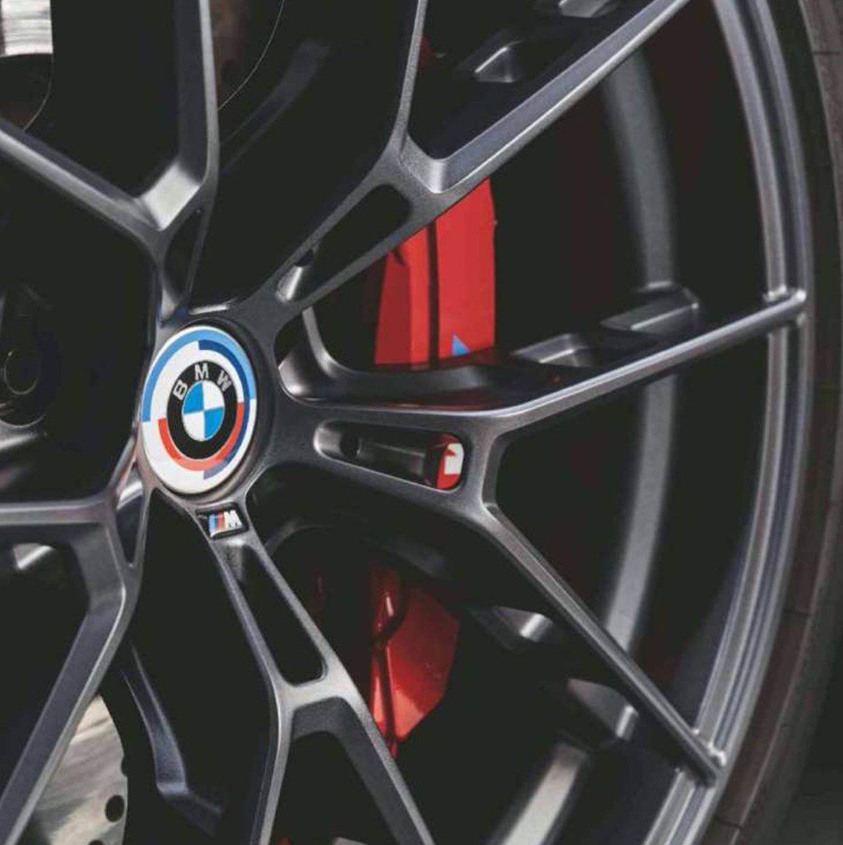 Genuine BMW M Performance 5x112 50 Year M Edition Wheel Centre Cap Set (56mm), Centre Caps, BMW M Performance - AUTOID | Premium Automotive Accessories