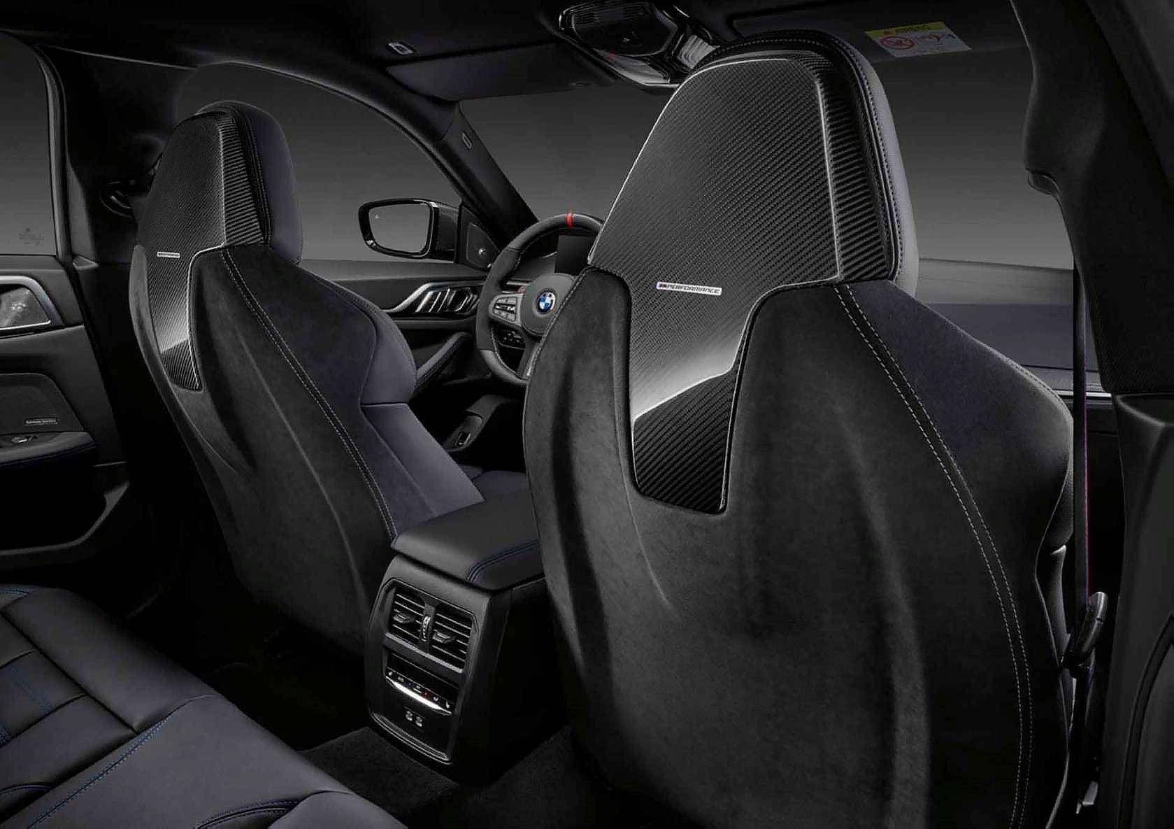 BMW M Performance Carbon Fibre & Alcantara Seat Back Cover for BMW M3 & M4 (2021+, G80 G82 G83) - AUTOID - Dashboard & Decorative Trim - BMW M Performance