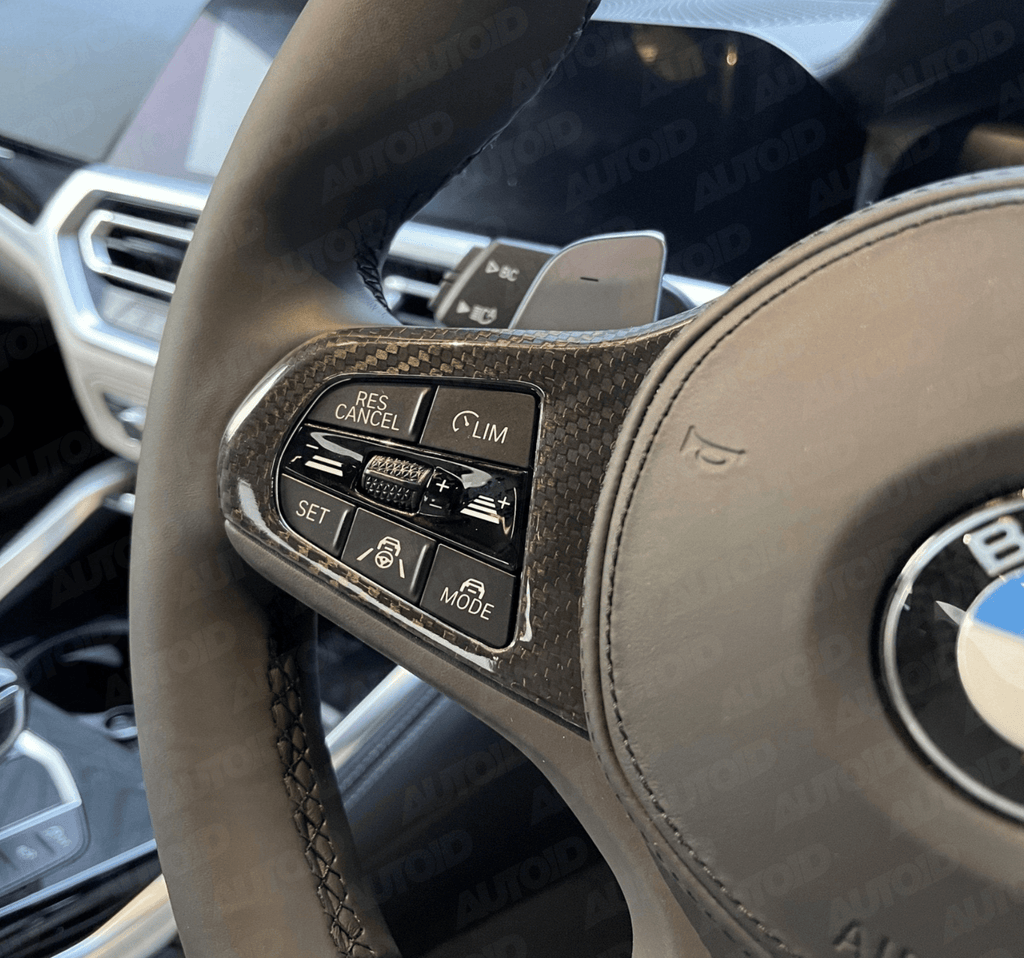 BMW M Sport Pre-Preg Carbon Fibre Steering Wheel Trim by FORM (2018-2024) - AUTOID® - Steering Wheel Trim - FORM Industries