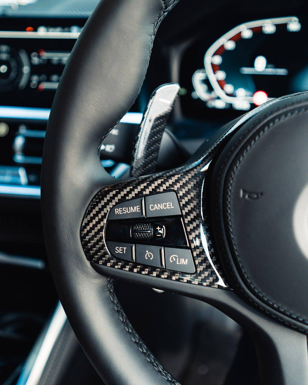 BMW M Sport Pre-Preg Carbon Fibre Steering Wheel Trim by FORM (2018-2024) - AUTOID® - Steering Wheel Trim - FORM Industries