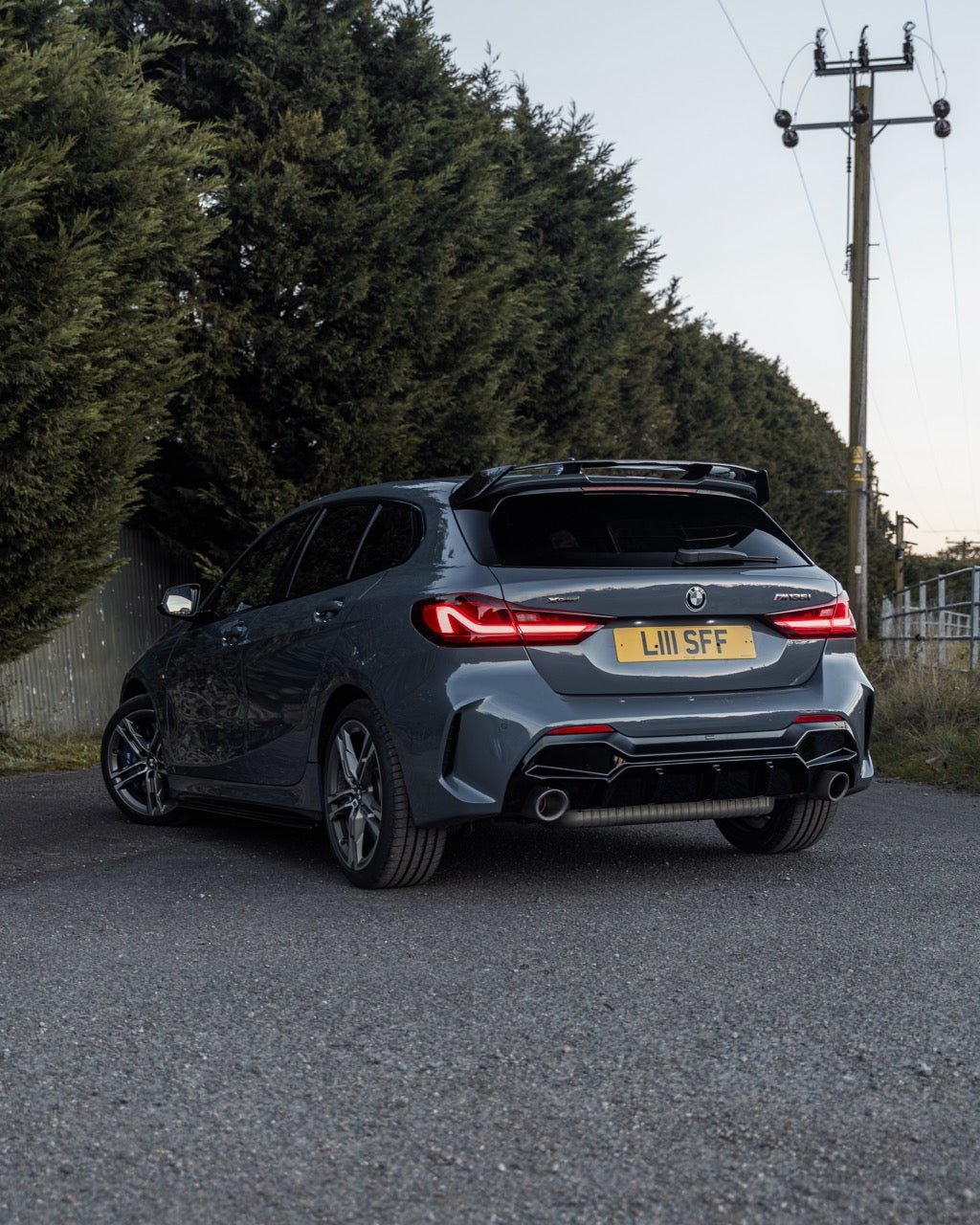 BMW M135i & 1 Series Dual Exit (128ti, 120d, 120i) F40 EVO-1 Gloss Black Rear Diffuser by ZAERO (2019-2024) - AUTOID® - Rear Diffusers - Zaero Design