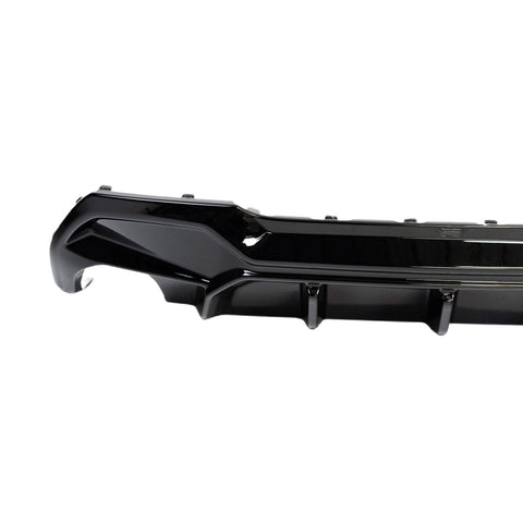 BMW M135i & 1 Series Dual Exit (128ti, 120d, 120i) F40 EVO-1 Gloss Black Rear Diffuser by ZAERO (2019-2024) - AUTOID® - Rear Diffusers - Zaero Design