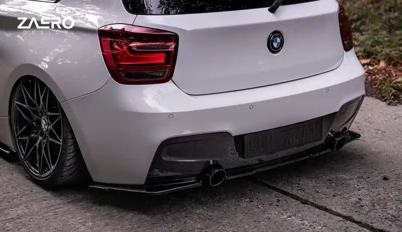 BMW M135i F20 Pre - LCI EVO - 1 Gloss Black Rear Diffuser Splitters by ZAERO (2011 - 2015, F20 F21) - AUTOID - Rear Diffusers - Zaero Design