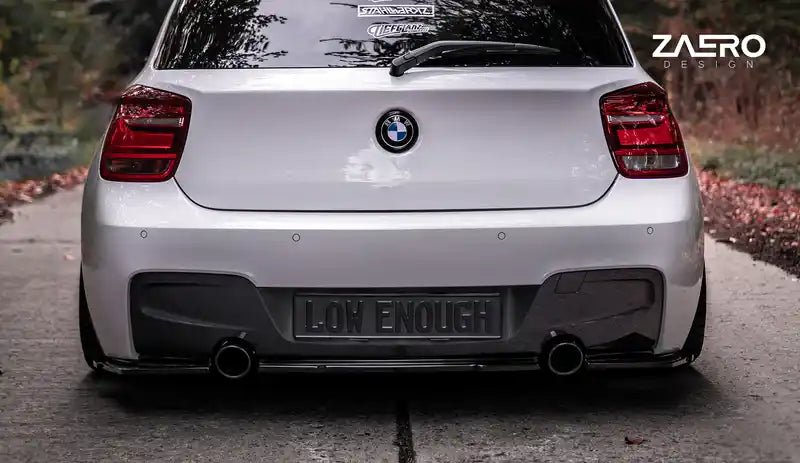 BMW M135i F20 Pre - LCI EVO - 1 Gloss Black Rear Diffuser Splitters by ZAERO (2011 - 2015, F20 F21) - AUTOID - Rear Diffusers - Zaero Design