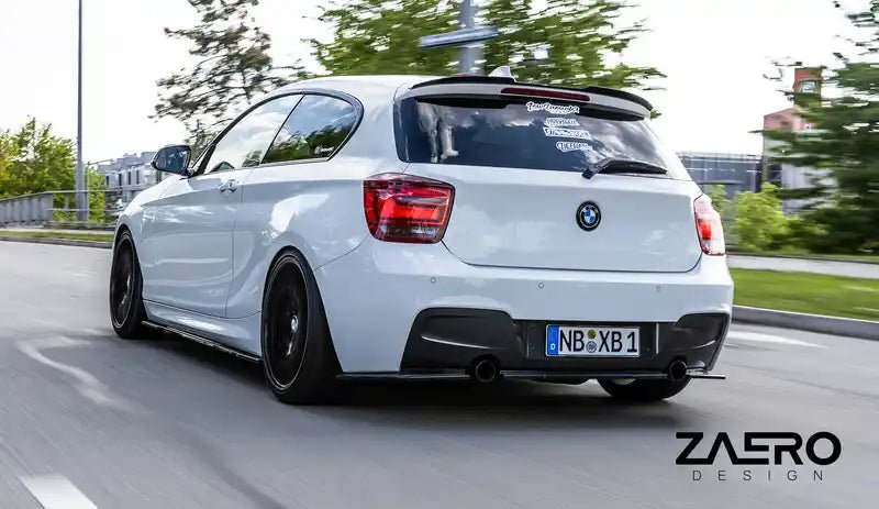 BMW M135i F20 Pre - LCI EVO - 1 Gloss Black Rear Diffuser Splitters by ZAERO (2011 - 2015, F20 F21) - AUTOID - Rear Diffusers - Zaero Design